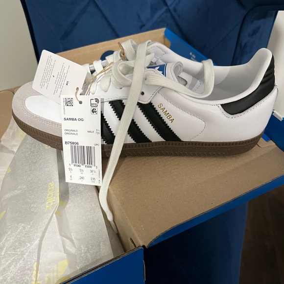 adidas Shoes - Adidas Samba OG White and Black with Brown Accents